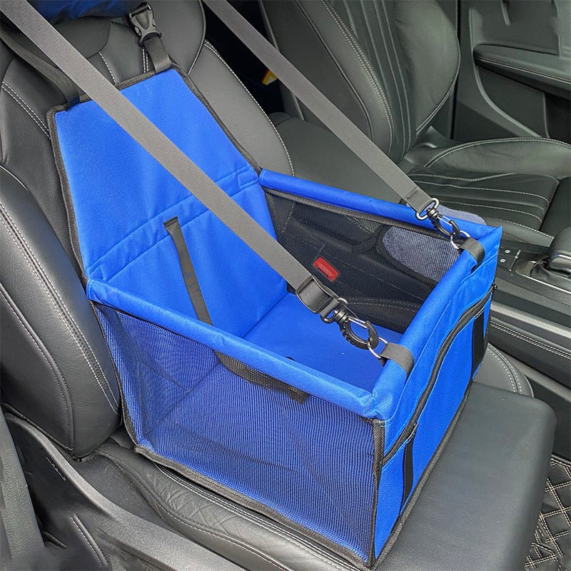 Foldable Dog Car Seat Carrier with Safety Straps & Mesh Panels - Chiens Royaux