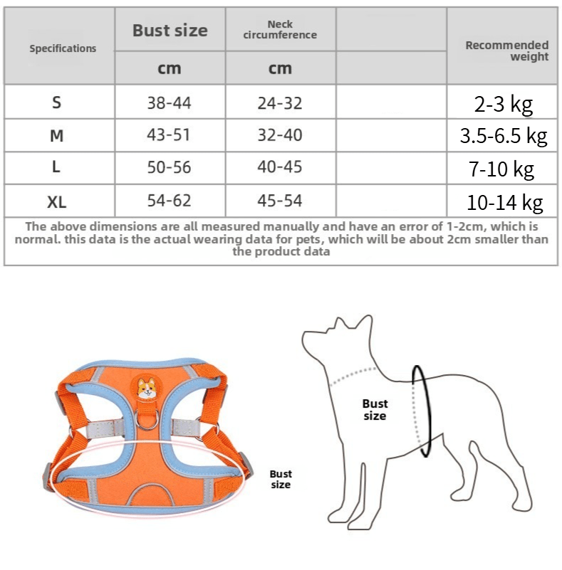 Dog Harness and Leash - Chiens Royaux