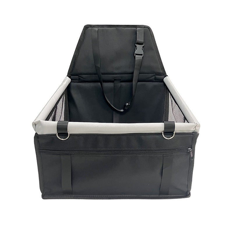 Foldable Dog Car Seat Carrier with Safety Straps & Mesh Panels - Chiens Royaux