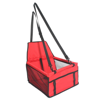 Foldable Dog Car Seat Carrier with Safety Straps & Mesh Panels - Chiens Royaux