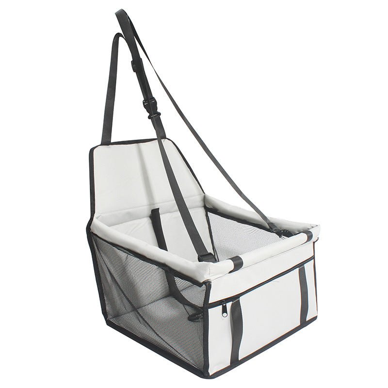 Foldable Dog Car Seat Carrier with Safety Straps & Mesh Panels - Chiens Royaux