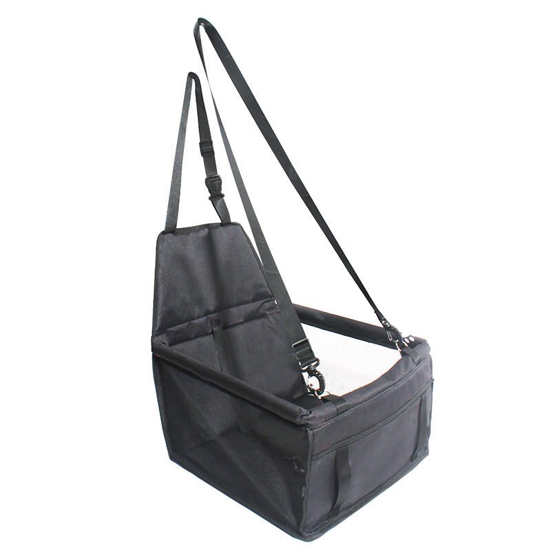 Foldable Dog Car Seat Carrier with Safety Straps & Mesh Panels - Chiens Royaux