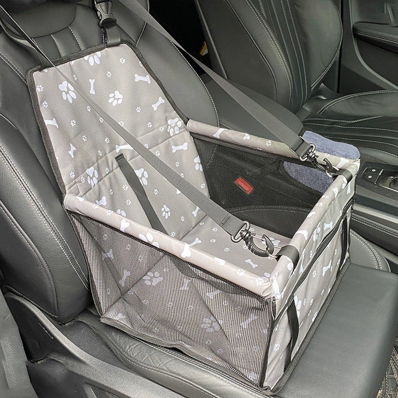 Foldable Dog Car Seat Carrier with Safety Straps & Mesh Panels - Chiens Royaux